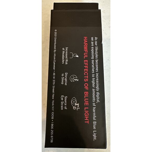 NIB Sean John Blue Light Blocking Glasses Lenox (Clear) Power +0.00 - Picture 5 of 5